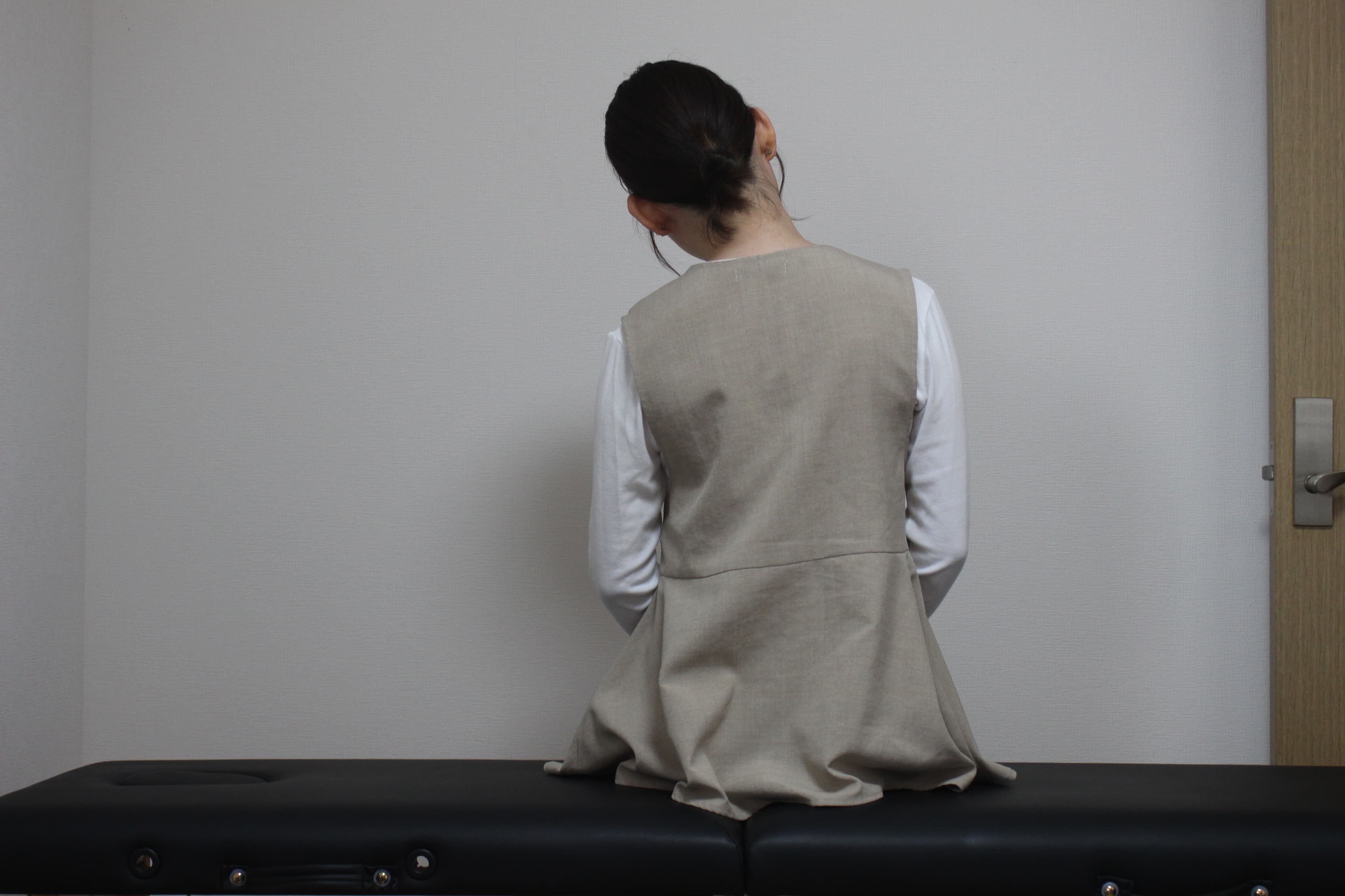 動きにくかった首もスッキリ改善！ before